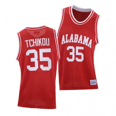 Men's Alabama Crimson Tide #35 Alex Tchikou Red 2021 NCAA Throwback College Basketball Jersey 2403PGAW8